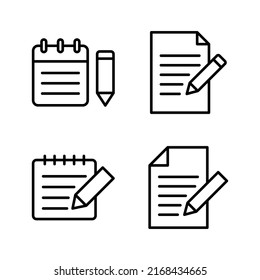 Note icon vector. notepad sign and symbol