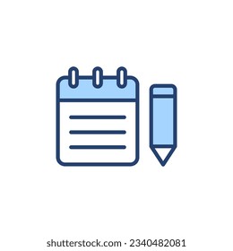 Note icon vector. notepad sign and symbol