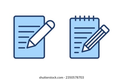 Note icon vector. notepad sign and symbol