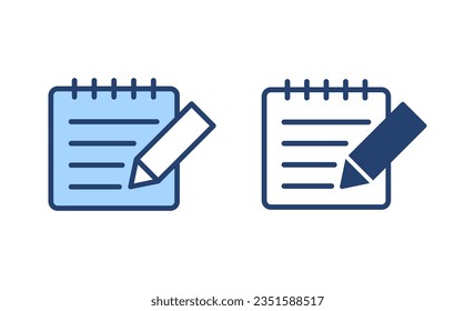 Note icon vector. notepad sign and symbol
