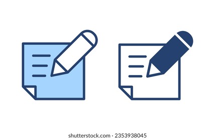 Note icon vector. notepad sign and symbol