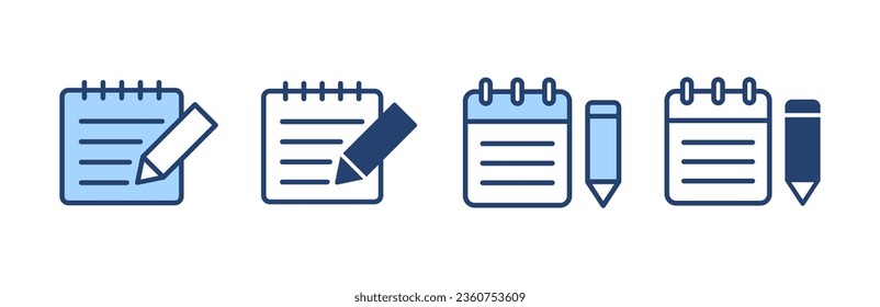 Note icon vector. notepad sign and symbol