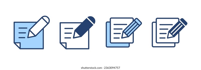 Note icon vector. notepad sign and symbol