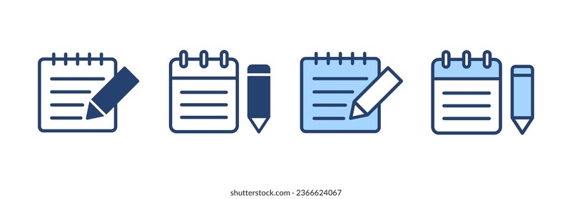 Note icon vector. notepad sign and symbol
