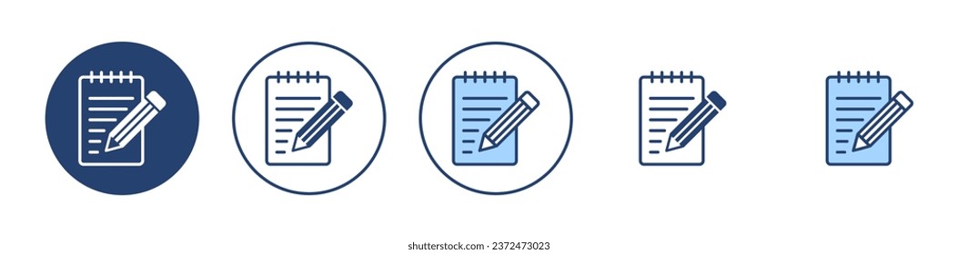 Note icon vector. notepad sign and symbol