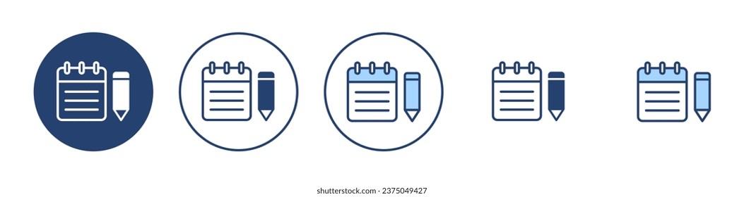 Note icon vector. notepad sign and symbol