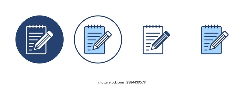 Note icon vector. notepad sign and symbol