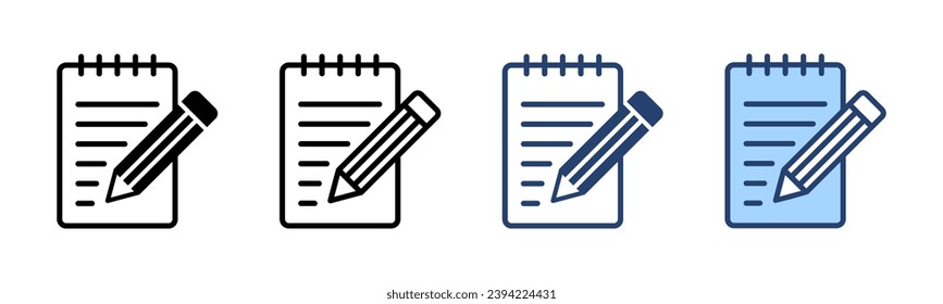 Note icon vector. notepad sign and symbol