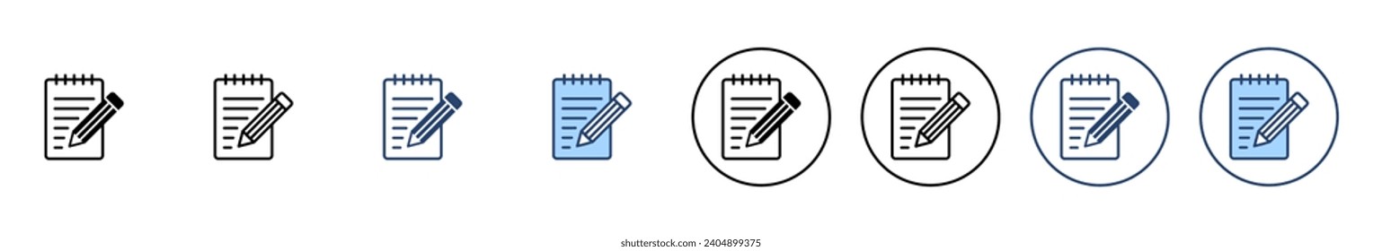 Note icon vector. notepad sign and symbol