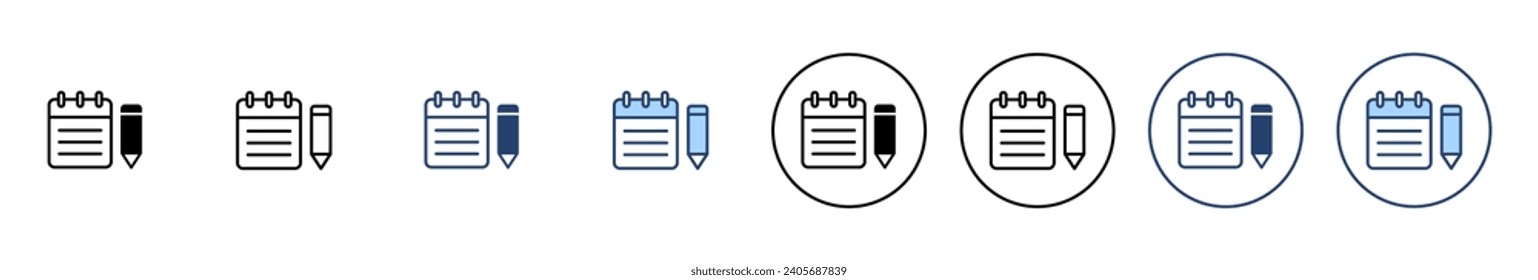 Note icon vector. notepad sign and symbol