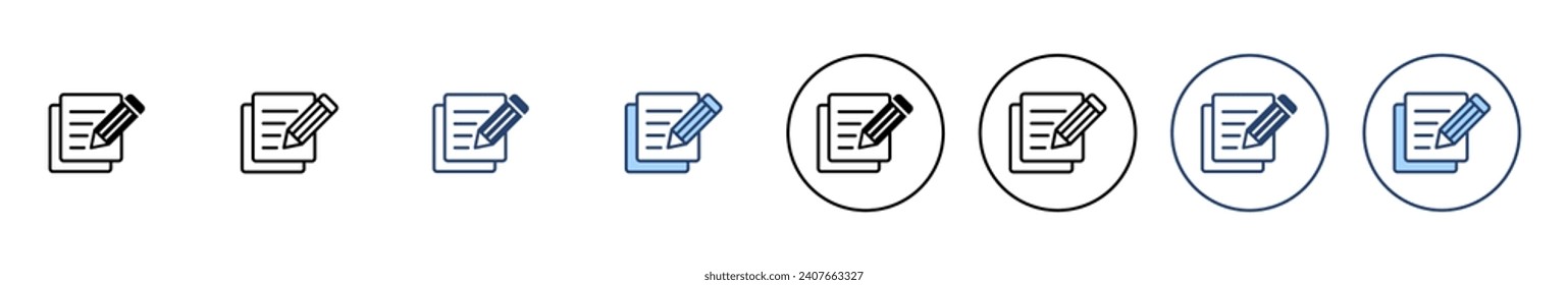Note icon vector. notepad sign and symbol
