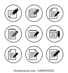 Note icon vector. notepad sign and symbol