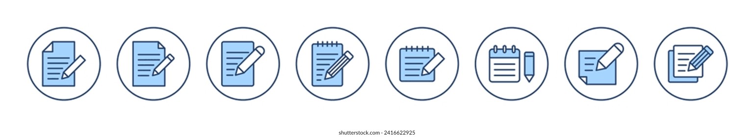 Note icon vector. notepad sign and symbol