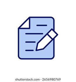 ícone de nota vetor. sinal e símbolo do bloco de notas