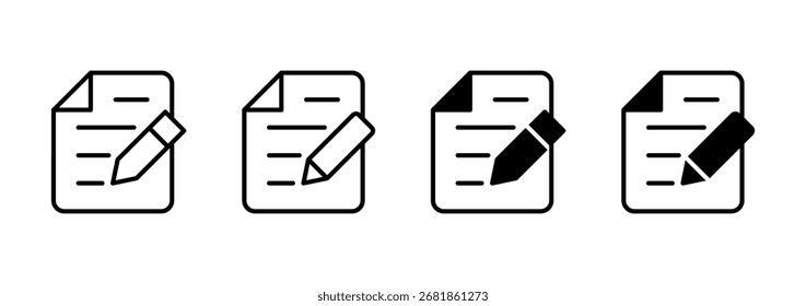 ícone de nota vetor. sinal e símbolo do bloco de notas