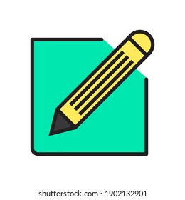 note icon vector on white background