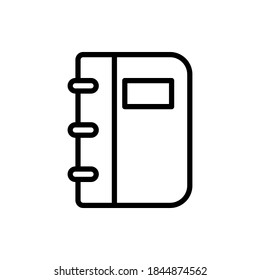 Note icon vector outline style.