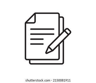 Note icon vector sign. Paper message or document page. Notice doc sheet.