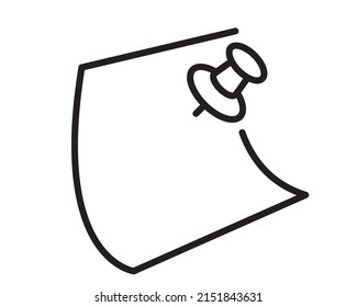Note icon vector sign. Paper message or document page. Notice doc sheet.