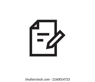 Note icon vector sign. Paper message or document page. Notice doc sheet.