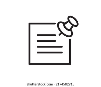 Note icon vector sign. Paper message or document page. Notice doc sheet.