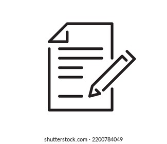 Note icon vector sign. Paper message or document page. Notice doc sheet.