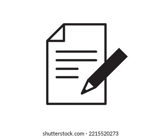 Note icon vector sign. Paper message or document page. Notice doc sheet.