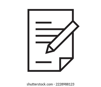 Note icon vector sign. Paper message or document page. Notice doc sheet.