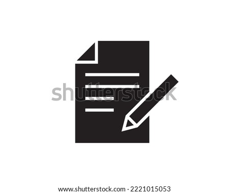 Note icon vector sign. Paper message or document page. Notice doc sheet.
