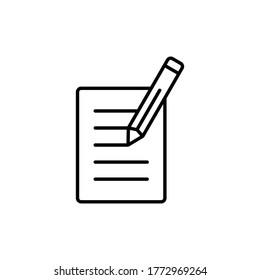 note icon vector sign symbol isolated