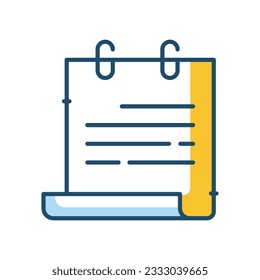 Note Icon, vector stock illustration.
