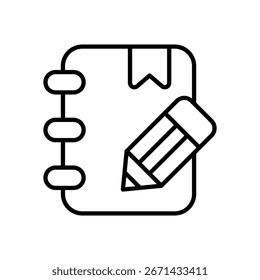 Note icon vector stock illustration