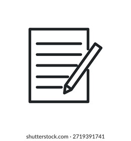 Icono de nota. Icono de Vector Ilustración de stock