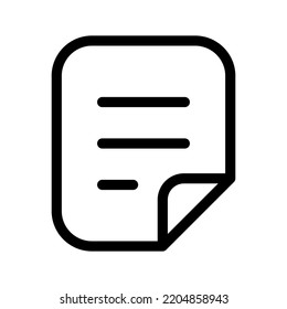 Note Icon Vector Symbol Design Illustration