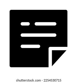 Note Icon Vector Symbol Design Illustration