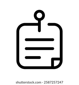 Note Icon Vector Symbol Design Illustration