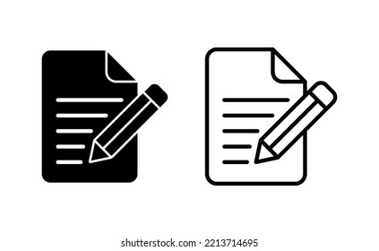 Note icon vector for web and mobile app. notepad sign and symbol