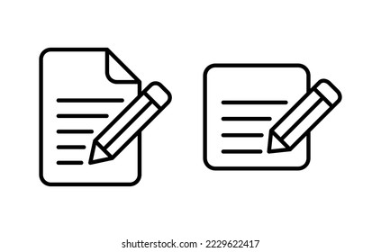 Note icon vector for web and mobile app. notepad sign and symbol