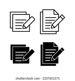 Note icon vector for web and mobile app. notepad sign and symbol