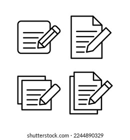 Note icon vector for web and mobile app. notepad sign and symbol