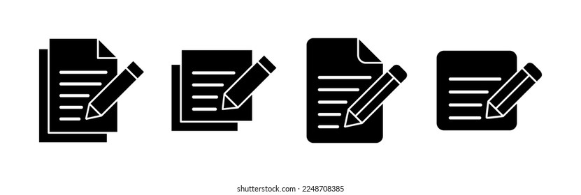 Note icon vector for web and mobile app. notepad sign and symbol
