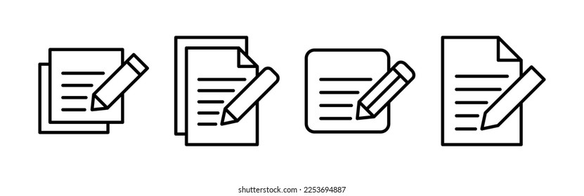 Note icon vector for web and mobile app. notepad sign and symbol