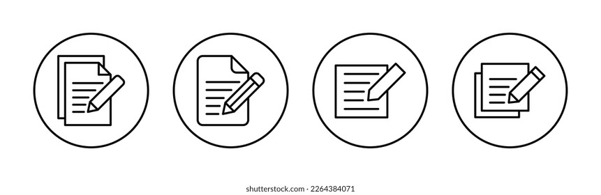 Note icon vector for web and mobile app. notepad sign and symbol