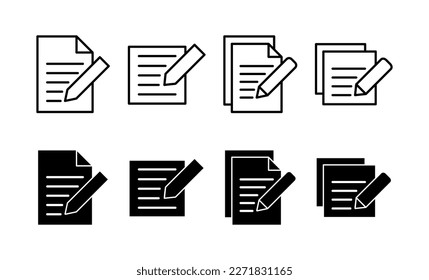 Note icon vector for web and mobile app. notepad sign and symbol