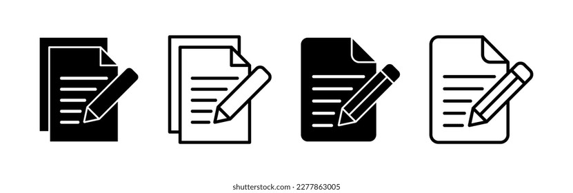 Note icon vector for web and mobile app. notepad sign and symbol