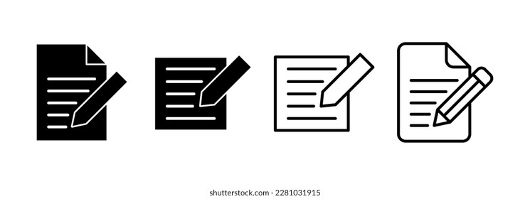 Note icon vector for web and mobile app. notepad sign and symbol