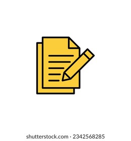 Note icon vector for web and mobile app. notepad sign and symbol