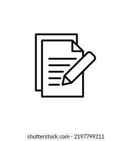 Note icon for web and mobile app. notepad sign and symbol