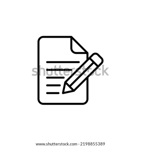 Note icon for web and mobile app. notepad sign and symbol