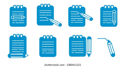 Note Icons- Set of Write a Note Icons.